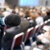 Microphone et conference.